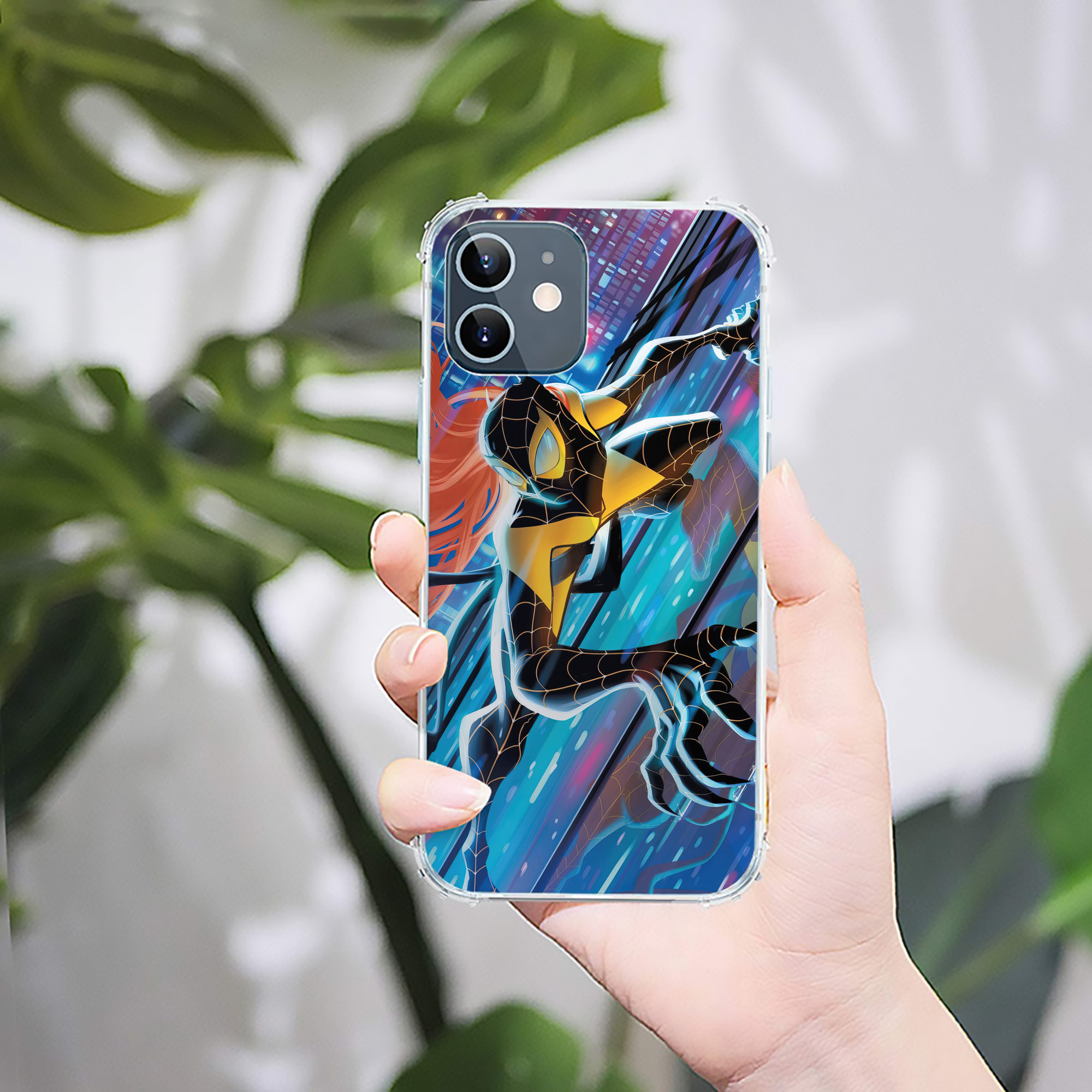 （画像用） Spider Man スパイダーマン 【iPhone 12シリーズ対応】透明スマホケース（クリアソフトケース）